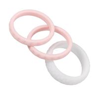 MAGICLULU 3pcs Women’s Silicone Rings Set Size 7, Fish Scale Texture Pearl and Gem Pattern, Lightweight Elastic Bands for Outdoor Sports and Fitness Jewelry