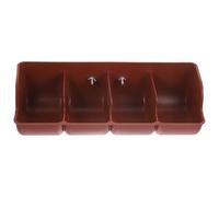 MAGICLULU 4-compartment Plastic Pig Feed Dispenser Livestock Feeding Manger Pig Trough Farm Supply Sturdy Composite Material Piglet Feeder for Farming