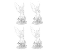 MAGICLULU 4 Pack Color Changing Angel Night Light Figurines USB Powered Angel Figurine Desk Ornament Night Lamp Room Decor for Bedroom Living Room Bedside Shelf