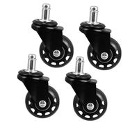 MAGICLULU 4 PCS Swivel Casters Heavy Duty PU Furniture Wheels Silent Smooth Rolling with Steel Bearings for Office Chairs and Home Appliances Strong Load Capacity and Floor Protective