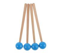 MAGICLULU 4 Pieces Blue Aluminum Gong Mallets with Wood Grip, Musical Percussion Mallets for Xylophone Glockenspiel Tongue Drum, Drumsticks Set for Student Learning and Classroom Instrument