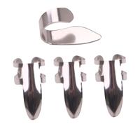 MAGICLULU 4 Pieces Guitar Thumb Picks Set for Adults Stainless Steel Finger Picks with Smooth Plectrum Comfortable and Protective Design for Playing Guitar Silver