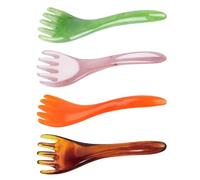 MAGICLULU 4 Pieces Resin Scalp Massager Comb Set for Women, Wide Tooth Head Massager Tool for Hair Growth and Stress Relief, Handheld Scalp Scraper for Relaxing Full Body Massage Random