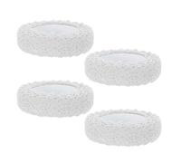 MAGICLULU 4 Rolls Self Adhesive Lace Tape for Crafts, Cotton Fabric Decorative Trim 1.8cm X 2 Yards, Versatile Size and Flexibility, for Card Making and Photo Frame Scrapbooking Supplies