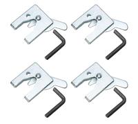 MAGICLULU 4 Sets Automatic Metal Pet Cage Latch with Touch Lock and Bolt, Sturdy Dog Cage Lock for Kennels and Pet Enclosures, Suitable for Secure Animal Housing