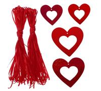 MAGICLULU 40 Pcs Valentine Room Decorations Hanging Hearts Garland Romantic Heart Strings for Wedding Anniversary Party Indoor Outdoor Use Stylish