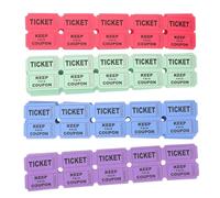 MAGICLULU 400pcs Festival Raffle Tickets in Red Blue Green Purple Pre-cut Tickets for Parties Carnivals Auctions Events with Unique Elegant Design and Easy Management