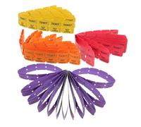 MAGICLULU 400Pcs Raffle Tickets for Events and Celebrations Lottery Tickets in Yellow Orange Red Purple Suitable for Parties Carnivals Schools Company Gatherings