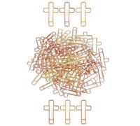 MAGICLULU 40pcs Metal Cross Shape Paperclips Kit for Office and Home Use, Functional Bookmark Clips to Clip Files and Documents, for Bible Study and Daily Organizing