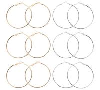 MAGICLULU 40pcs Metal Hoop Earrings for Women Lightweight Smooth Round Circle Dangle Jewelry Hypoallergenic Flat Wide Open Design for Festivals Parties Everyday Stylish Accessories