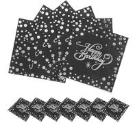 MAGICLULU 40pcs Silver Foil Paper Napkins Soft and Comfortable Birthday Party Napkins Disposable Elegant Party Decoration for Cocktail and Dinner Events
