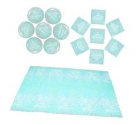 MAGICLULU 41pcs Happy Birthday Party Supplies Glitter Decorations Plates Napkins Tablecloth Silver Carnival Theme