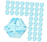 MAGICLULU 450pcs Acrylic Fake Ice Cubes Non-melting Reusable Ice Cube Simulation for Drink Decoration and Photography Lake Blue