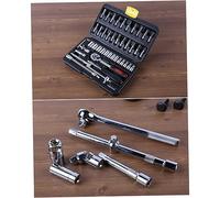 MAGICLULU 46PC Auto Repair Tool Set Vanadium Steel Ratchet Wrench Combination with Socket Wrenches Lightweight Portable Mechanics Kit for Automotive Maintenance Random Color