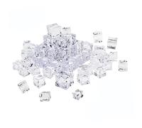 MAGICLULU 48pcs Reusable Ice Cubes Acrylic Fake Ice Blocks Cube Mould for Shop Display Artificial for Photography Props Decorations