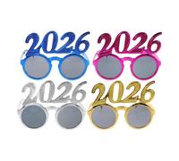 MAGICLULU 4pcs 2026 Happy New Year's Eve Eyeglasses, Plastic New Year Glasses, Funny Number Eyewear Class of 2026 Graduation for Party Photo Props Supplies