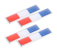 MAGICLULU 4pcs 3d Flag Logo Rectangle National Theme Badge Zinc Alloy Metal Weather-resistant Emblem for Home Door and Mailbox Outdoor Activities Auto Exterior Decoration