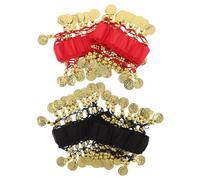 MAGICLULU 4pcs Adjustable Belly Dancing Anklet Bracelets for Women, Chiffon Material Enhances Stage Presence, for Dance Performances and Parties