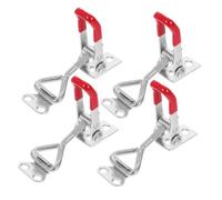 MAGICLULU 4pcs Adjustable Toggle Latch Clamp for Toolbox and Cabinet Galvanized Iron Pull Latches with Capacity Easy Install Metal Door Hasp Locks for Freezer and Storage Boxes