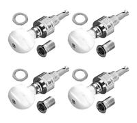 MAGICLULU 4pcs Banjo Machine Heads Tuners String Key for Banjo with 4pcs Bushings Metal Professional Design Easy to Carry 2.59x0.90x0.65 Inch