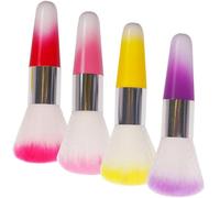 MAGICLULU 4pcs Beauty Makeup Brushes Household Makeup Cosmetic Powder Brush Supple Powder for Nail Dust Removal for Nail Art and Application