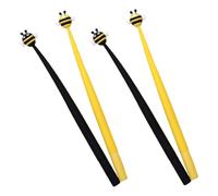 MAGICLULU 4pcs Bee Shape Silicone Writing Pens Lightweight 0.5mm Black Gel Ink for Students Blessing Cards Office School Stationery