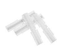 MAGICLULU 4pcs Bi-fold Door Sliding Guide Rail for Wardrobe and Pantry, Top Mount Spring-Loaded Abs Track with Smooth Operation and Stable Sliding, White Folding Door Hardware