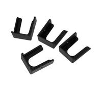 MAGICLULU 4pcs Black Plastic Scale Wall Mount Holder for Bathroom and Kitchen, Versatile Multi-use Adhesive and Screw Bracket Organizer for Digital Body Weight Scales, Space-saving Storage