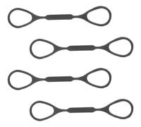 MAGICLULU 4pcs Black Silicone Trumpet Slide Tuning Stoppers Replacement Rope Accessory for Standard Brass Instruments, Musician Slide Stopper Rings for Trumpet Maintenance and Protection