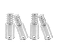 MAGICLULU 4pcs Broom Handle Connector Replacement Adapter Quick Installation Heavy-Duty Aluminum Alloy Silver Threaded Tip for Mop and Brush Suitable for Home and Commercial Cleaning