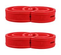 MAGICLULU 4pcs Car Coil Spring Shock Buffer Rubber Pad for Automotive Suspension, Red Sturdy Rubber Material Minimises Discomfort and Reduces Spring Wear, for Offroad Vehicles and Modified