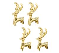 MAGICLULU 4pcs Copper Little Fawn Pendant Charm for Wedding Birthday | Golden Copper, Lightweight and Fade Resistant, Noble Elegant Shine for Wife or Friend Gifts