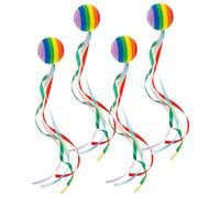 MAGICLULU 4PCS Cute Car Antenna Toppers Ribbon Ball Exterior Decorations for Vehicle Roofs Fade Resistant Easy Install Car Roof Accessories for Various Vehicles