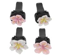 MAGICLULU 4pcs Cute Floral Car Air Vent Clips Peach Scent Auto Diffuser Charms with User Friendly Design for Women Continuous Freshness and Wide Fragrance Coverage