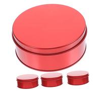 MAGICLULU 4Pcs Decorative Round Cookie Tins Snack Storage Boxes for Cookies Candy Party Favors Tinplate Design for Festive Occasions