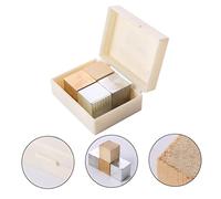MAGICLULU 4pcs Density Experiment Blocks for Physics Class Science Education Elements Cube for Density Measurement and Classroom Activities