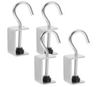 MAGICLULU 4pcs Desk Backpack Hooks Desktop Hook Beam Fixing Clamps 50kg Iron Space-Saving Easy Disassembly for Office Desk Organisation