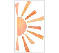 MAGICLULU 4pcs DIY Sun Pattern Wall Stickers for Bedroom, PVC Material, Creative Room Decoration with No Sticky Residue, Wall Decals Set