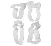 MAGICLULU 4Pcs Easter Cookie Set Bunny Cookie Carrot Stainless Steel Set Metal Molds Sandwich Cutters for Easter DIY s