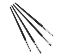 MAGICLULU 4pcs Eyeliner Brush Set Eye Makeup Brush Ergonomic Design Fine Precision Black Horsehair Wood for Women Makeup-loving Friends and Family Personal Use