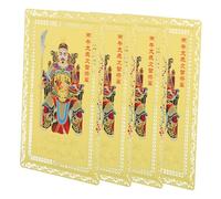 MAGICLULU 4pcs Feng Shui Tai Sui Amulet Cards Gold Protective Wealth Charm for Year Harmony Success and Peace Chinese Cultural Decor