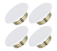 MAGICLULU 4pcs Fire Sprinkler Covers Plate Trim Ring Concealed Design Heavy Duty Protection White Iron Knobstyle Design for Indoor Commercial Buildings