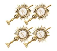 MAGICLULU 4pcs First Communion Lapel Pins Zinc Alloy Golden Brooches Shareable Meticulously Crafted for Special Occasions and Daily Wear Family Friends