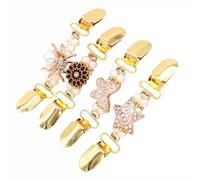 MAGICLULU 4pcs Fixed Clothes Clip Cardigan Collar Clip Sweater Vintage Metal Abs Pearl-like Brooches Not Easy to Break Clothing Decoration for Women and Mothers Assorted style