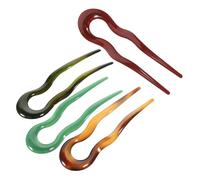 MAGICLULU 4pcs French Hair Sticks for Buns Vintage U-shaped PC Hair Pins Secure Hold Decorative Bun Maker for Women Everyday Look Formal Occasions