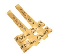 MAGICLULU 4pcs Graduation Party Sashes Cloth Sash Prom King and Queen Satin Shoulder Decor School Dance Accessories for Women