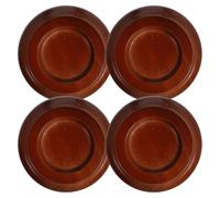 MAGICLULU 4pcs Grand Piano Foot Pad Floor Protector Sound Insulation Shockproof Brown Rubber Wood Eva Mats for Protecting Floors and Carpets