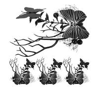 MAGICLULU 4pcs Halloween Spider Web Hair Clips Lightweight Black Butterfly Barrettes Gothic Punk Horror Hair Styling Accessories for Women Party Costumes