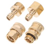 MAGICLULU 4pcs High Pressure Washer Hose Adapter Set, Brass Aluminum Quick Connect Fittings with Male Female Threads, Compatible with Garden Hose for Power Washer Accessories