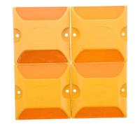 MAGICLULU 4pcs High Visibility Roadside Reflectors Double Sided Pavement Markers for Driveways Paths and Sidewalks Easy Installation Road Emergency Reflectors for Safety